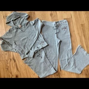 Guess Grey Hoodie and Pants Sweatsuit, S/P